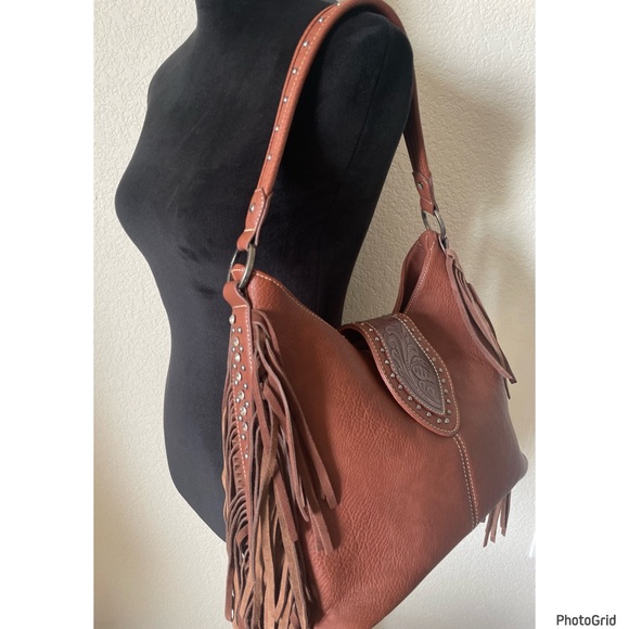 Montana West New! Trinity Ranch concealed carry fringe handbag! New - Picture 1 of 10